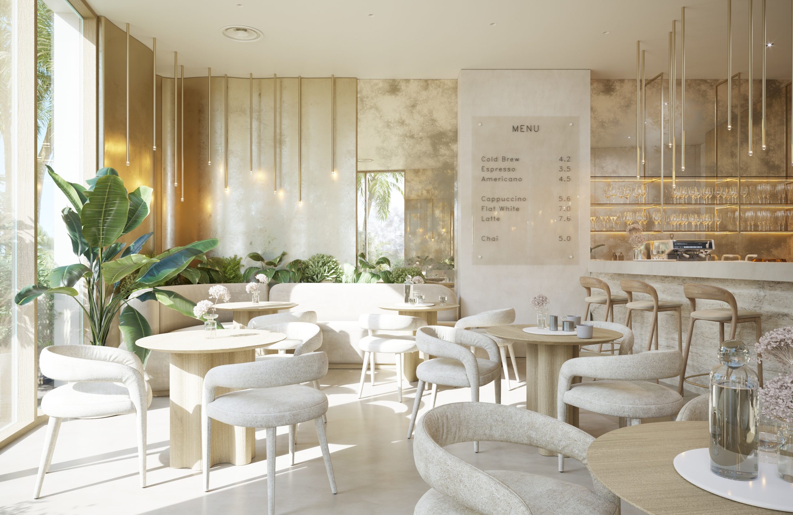 interior design Dubaj kaviaren