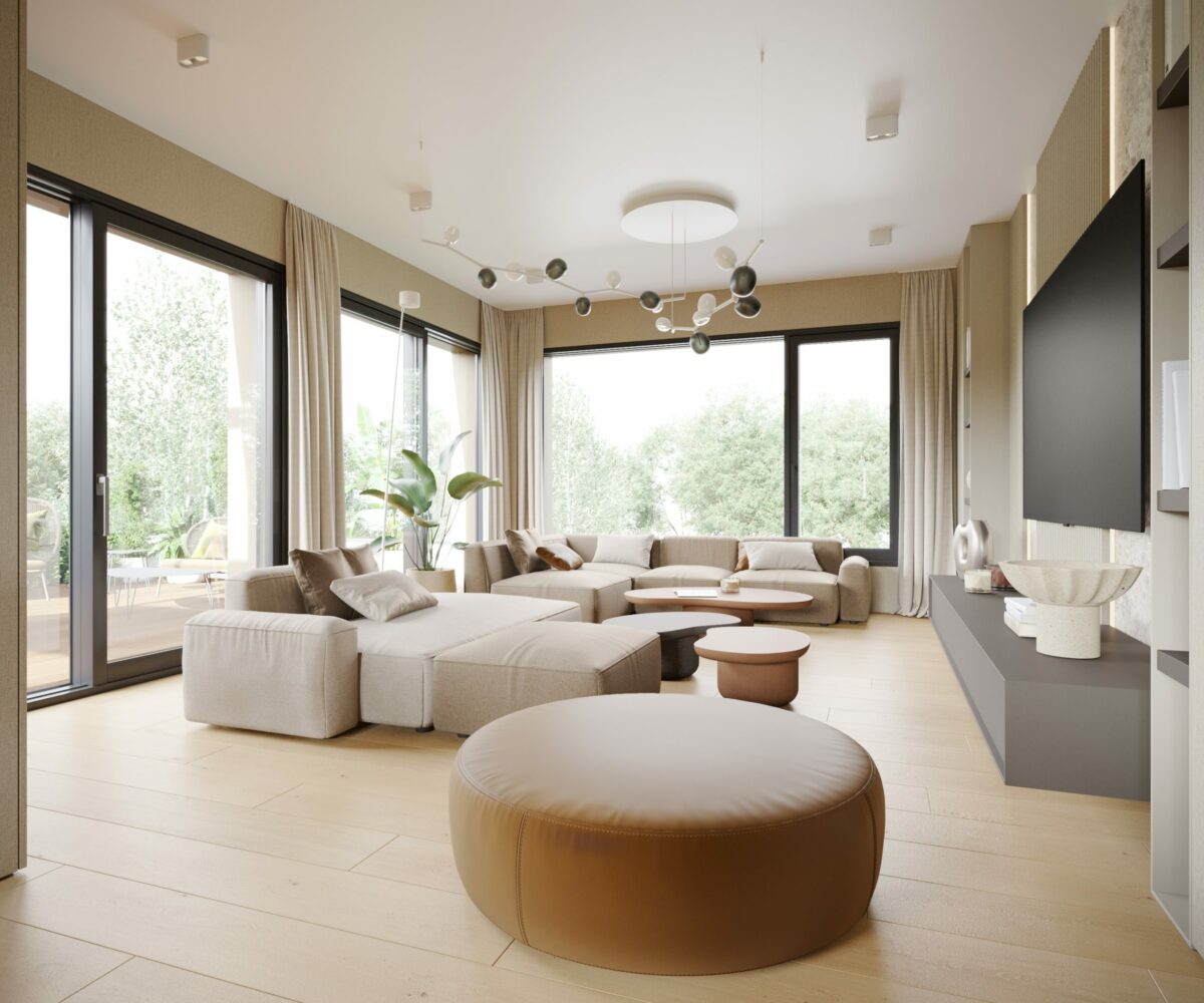 návrh interiéru obývačky