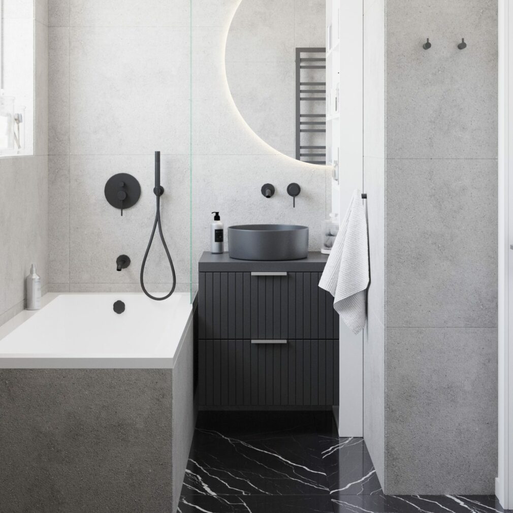 vizualizácia kúpeľne, dizajn Nitra