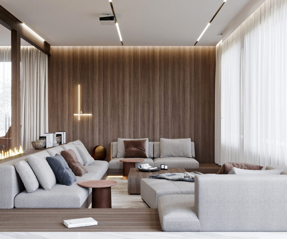 bytový architekt vizualizácia obývačky