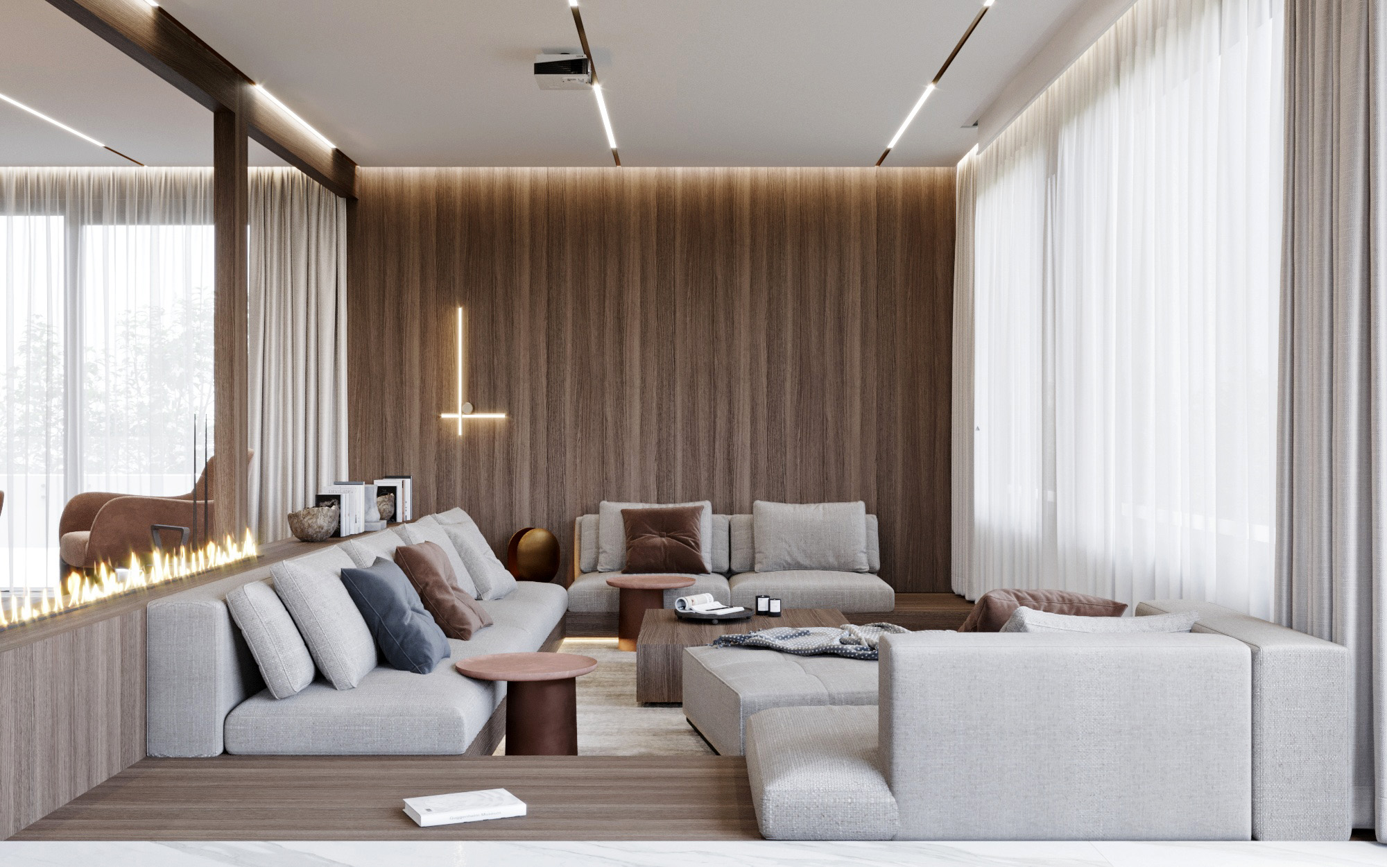 bytový architekt vizualizácia obývačky