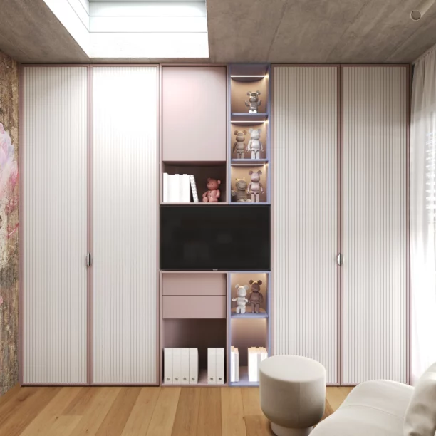 Architektonický návrh dívčího pokoje