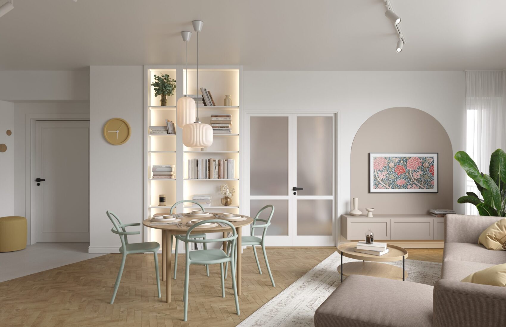 interiérový design obývacího pokoje