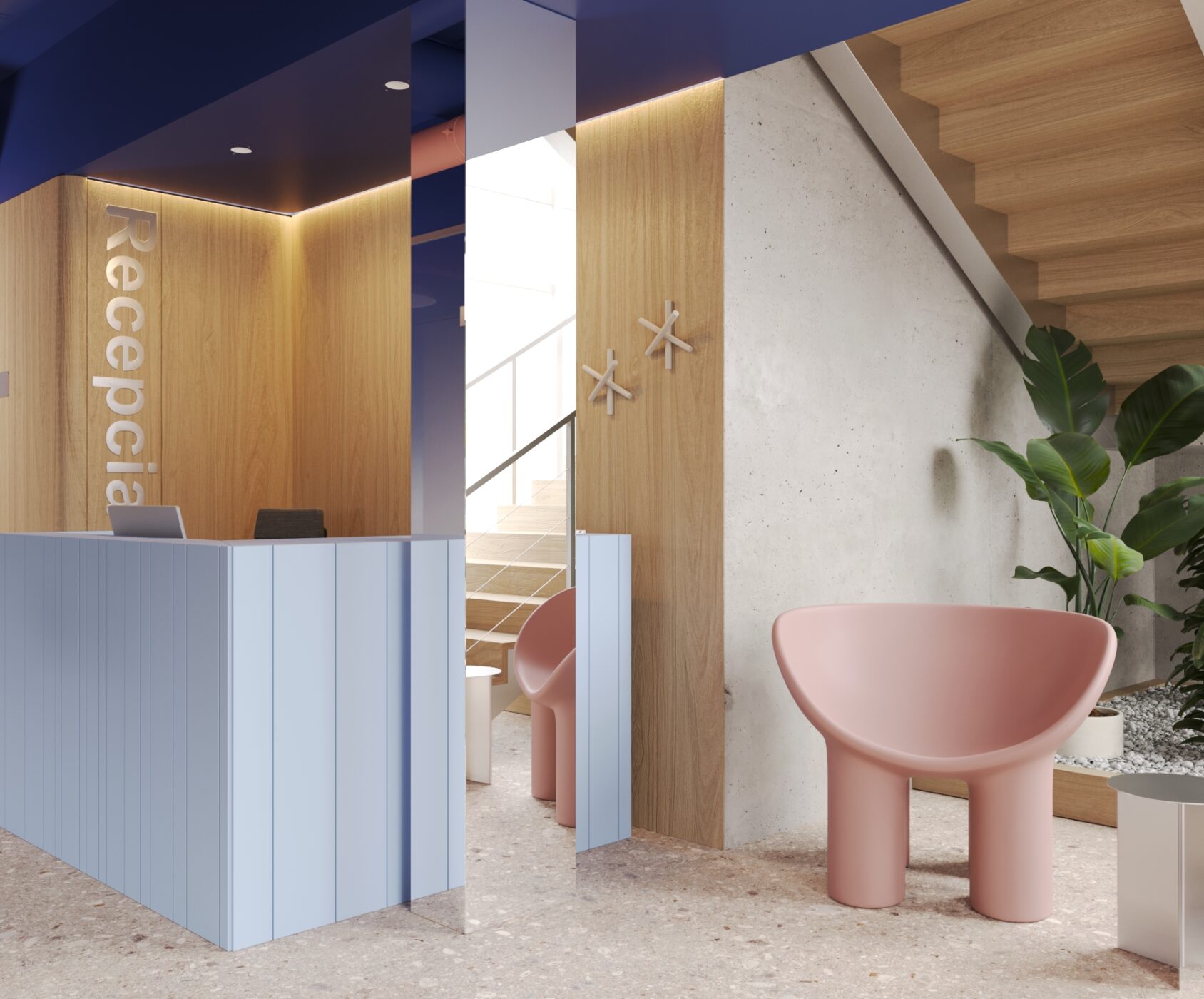 Návrh kancelářských prostor Interiérový Design Chodby
